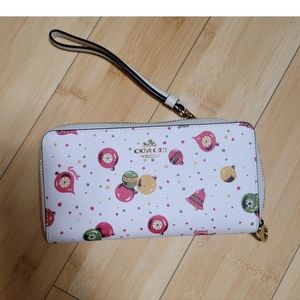 Coach Wallet Women's  Zip-Around Ornament Print